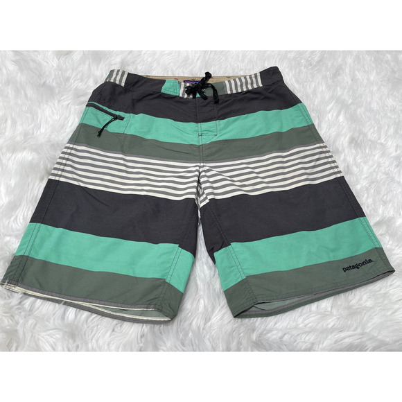 Patagonia Wavefarer Board Shorts 21'' Striped Surf Swim Size 34